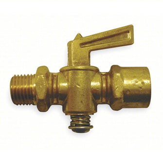 1VRA8 Ground Plug Valve: 2-Way, Brass, MNPT x FNPT, 1/4 in Pipe Size