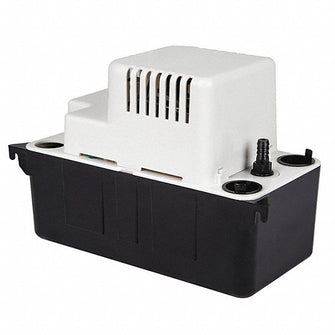 LITTLE GIANT Condensate Removal Pump: Std, 1/2 gal Tank, 1/3 hp, 115V AC, 20 ft Max. Head