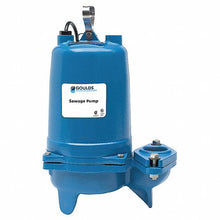 GOULDS WS0538BF WATER TECHNOLOGY Sewage Ejector Pump: 1/2, 220V AC, No Switch Included, 2 in Max. Dia Solids