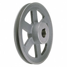 TB WOOD'S Standard V-Belt Pulley: Fixed Bore, Iron, 1 Groove, 5 61/64 in Outside Dia, 1 in Bore Dia