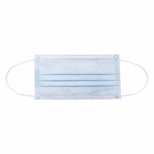 56LV99 Surgical Mask: Level 1, Flat-Fold, Dual, Non-Adj, Metal Nose Clip, Blue, 50 PK