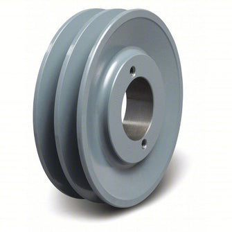 TB WOOD'S Standard V-Belt Pulley: Iron, 2 Groove, 5 61/64 in Outside Dia, Quick Detachable, 5UHN9