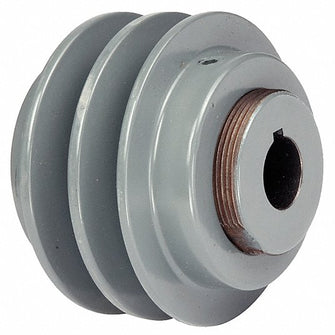 TB WOOD'S | 5UHX4 |  Variable Pitch V-Belt Pulley: 2 Groove | 4.75 in Outside Dia | 1 1/8 in Bore Dia | Cast Iron