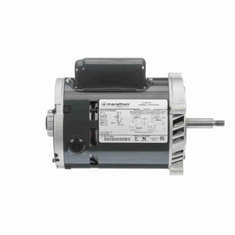 Marathon C331 Single Phase, ODP Pump Motor  Electrical Type: Capacitor Start | Phase: Single | Frame: None56J | HP: 0.50 | Kilowatts: 0.37 | Speeds: 1 | Enclosure: ODP | Voltage: 115/230 | RPM: 3450 | Amperage: 7.6,3.8